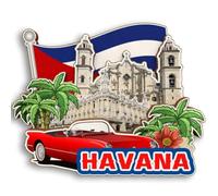 Imán 3D de madera para nevera, diseño de ciudad de La Habana, Cuba, recuerdo, lindo recuerdo para nevera, decoración del hogar y la cocina