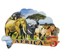 Imán 3D para nevera con texto en inglés "5 Big Guys in Africa Travel Souvenir"