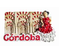 Imán 3D para nevera de Córdoba, España, regalo de recuerdo, resina hecha a mano, imán de nevera Córdoba, colección de decoración para el hogar y la cocina
