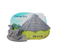 Imán 3D para nevera de recuerdo de Chichen Itzá, México para decoración del hogar y la cocina, arte de poliresina, imán para nevera de México