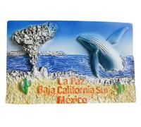 Imán 3D para nevera La Paz Baja California Mexico Tourist Souvenir