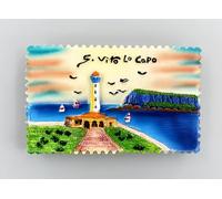 Imán 3D para nevera San Vito Lo Capo Sicilia, recuerdo turístico, imán decorativo para nevera