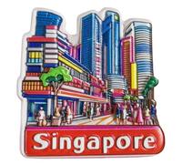 Imán 3D para nevera Singapore Travel Souvenirs para nevera, atracciones de la ciudad, imanes decorativos para el hogar y la cocina
