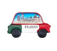 Imán 3D para Nevera Vintage Bandera Italia, imán Nevera, decoración de Scooter de Coche Bolonia para Pizarra magnética, hogar y Cocina, Oficina