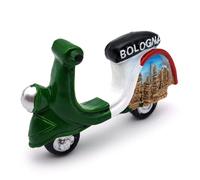 Imán 3D para Nevera Vintage Scooter Bandera Italia Imán Nevera Decoración Scooter Bolonia para Pizarra Magnética, Hogar y Cocina, Oficina