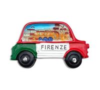 Imán 3D Ponte Vecchio sobre Mítica 500 - Imán decorativo para nevera y pizarra magnética - Recuerdo Firenze Tricolor 7,5 x 4,5 cm