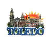 Imán 3D Toledo España para nevera estilo La Catedral, hecho a mano, decoración del hogar y la cocina, imán para nevera