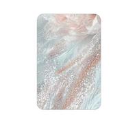 Imán acrílico para nevera con hojas de plumas plateadas, imanes rectangulares de impresión completa para pizarra blanca, decoración de oficina, taquilla, también para coche