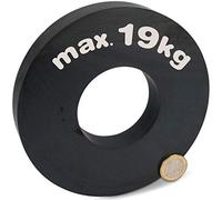 Imán Anillo magnetico de Ferrita - Ø140 x Ø63 x 17mm - Aro magnético de cerámica - Ferrita Y30, anisotrópica - Fuerza de sujeción 19kg - Imanes permanentes cerámicos - Temperatura máxima: 250°C