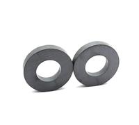 Imán anular cerámico Burnur de grado C8, diámetro exterior 60 mm x diámetro interior 24 mm x 10 mm. Imanes de ferrita grandes. Paquete de 2 unidades