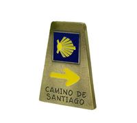 Imán Camino de Santiago. Iman para Nevera Camino de Santiago, Flecha, Mochila, peregrino, Concha xacobeo