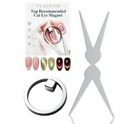 Imán Circular Ojo de Gato Imán Anular Uñas Giratorio Fuerte Redondo Doble Cabeza Francés Corazón Forma U Kit Cuentas Vidrio Arte Gel Profesional Lámpara Curado Herradura Diseño Manicura