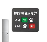 Imán Comida Perro - Tabla Mañana Tarde con Deslizador Sí No | Panel Refrigerador para Comida Dada, para Pared Armarios Puerta Cajero Casa Jaula Ventana Cocina Apartamento