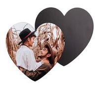 Imán Corazón con Foto para San Valentín - 15 cm - Crea un Imán de Nevera con la Foto de tu Enamorado - Material Flexible - Sin cantidad mínima
