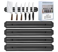 Iman cuchillos de cocina 4 uds 33 cms barra magnética para cuchillos