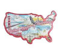 Imán de aluminio de Estados Unidos, decoración duradera y coleccionable, accesorio magnético de América del Norte, aproximadamente 2 pulgadas