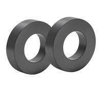 Imán de anillo de ferrita, 2,75 pulgadas de diámetro, imanes de disco de cerámica redondos resistentes con orificio para proyectos de ciencia de manualidades de bricolaje industrial, paquete de 2