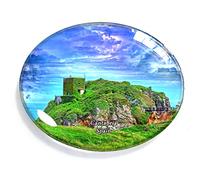 Imán de Cantabria España para nevera, nevera, congelador, decoración de recuerdo, ovalado, cristal, pizarra blanca