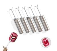 Imán de Corazón para Esmalte de Gel Cat Eye, Imán de Corazón Cat Eye para Uñas, Herramienta Flexible DIY Cat Eye con Guía en Forma de Y, Diseña Corazones y Líneas Encantadoras (5Pcs)