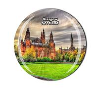 Imán de Cristal para Nevera en 3D de Escocia Glasgow, Imán Nevera Ciudad, Recuerdo de Cristal, Colección de Recuerdos, Regalo para el Hogar y la Cocina