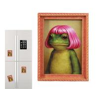 Imán De De Rana Divertida - Artículo para el Hogar de Madera Pequeño Lindo y Divertido - Imán Rana Estilo Retro | para Cocina Oficina Ventana Navidad Acción de Gracias Fiesta Invierno Carnaval Amigos