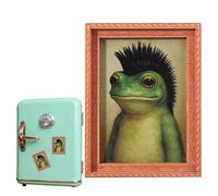 Imán De De Rana Divertida | Artículo para el Hogar de Madera Pequeño Lindo y Divertido | Imán Rana Estilo Retro,para Cocina Oficina Ventana Navidad Acción de Gracias Fiesta Invierno Carnaval Amigos y