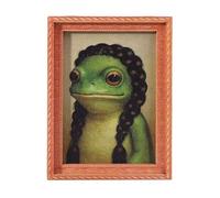 Imán De De Rana Divertida,Artículo para el Hogar de Madera Pequeño Lindo y Divertido,Imán Retro de Arte con Rana Enmarcada | para Amigos, Oficinas, Cocina, Navidad, Cumpleaños, Halloween