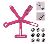 Imán de esmalte de uñas, imán de ojo de gato 8 en 1, transformador portátil de fácil deslizamiento, para bricolaje doméstico y uso en salón, crea looks de salón fácilmente (rosa)
