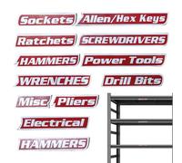 Imán De Etiquetas Para De Herramientas | 12 Piezas Etiquetas Magnéticas Para Baúl De Herramientas - Para Gabinetes Metálicos,Para Hogar Cajón Garaje Negocio Taller Oficina Dormitorio