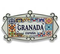 Imán de Granada para Nevera | Recuerdo de España Decorativo | Diseño Azulejo Andaluz | Souvenir de Viaje Estilo Cerámica | Regalo Original para Amantes de Andalucía