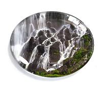 Imán de las Azores Portugal para nevera, nevera, congelador, decoración de recuerdo, ovalado, cristal, pizarra blanca