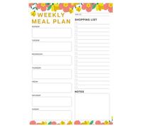 Imán de lista de compras para, planificador de comidas semanal Bloc de