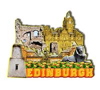 Imán de madera 3D para nevera, diseño de Inglaterra Edimburgo, recuerdos coleccionables, decoraciones hechas a mano