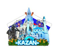Imán de madera para nevera de Rusia Kazan, diseño de monumentos 3D, recuerdo coleccionable, decoración hecha a mano, 369