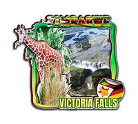 Imán de madera para nevera de Victoria Falls Zimbabwe, diseño de monumentos 3D, recuerdo coleccionable, decoración hecha a mano