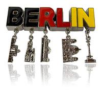 imán de metal BERLIN | típico recuerdo de la capital | imán para la nevera | Diseñado en Alemania