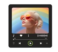 Imán de música con USB, 10 × 10 cm, imán acrílico para frigorífico, álbum de música, imanes para Reproducir Canciones, imán de, fotoimán, Regalo de decoración para el día de San Valentín