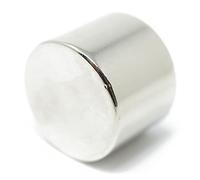 Imán de neodimio N42 de 2,5 cm de diámetro x 1,9 cm de grosor, 22,77 kg de fuerza de tracción, material oficial (paquete de 1)