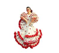 Imán de nevera 3D bailarina de flamenco Mallorca España regalo de recuerdo para el hogar y la cocina decoración magnética de la colección de pegatinas