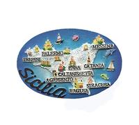 Imán de nevera 3D con diseño de mapa de Sicilia, Italia, regalo de recuerdo, decoración para el hogar y la cocina