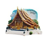Imán de nevera 3D de Luang Prabang Laos para regalo de recuerdo para el hogar o la cocina decoración magnética de Laos