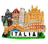Imán de nevera 3D de resina, monumentos italianos, souvenir, regalo, casa, cocina de colección, 7 x 6 cm (60453)