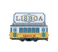 Imán de nevera 3D Lisboa Portugal GRACA para tranvía y nevera, souvenirs turísticos hechos a mano de resina, pegatinas magnéticas para decoración del hogar, cocina, regalo de viaje