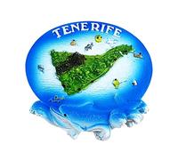 Imán de nevera 3D Tenerife España regalo de recuerdo, resina hecha a mano Tenerife imán de refrigerador colección de decoración para el hogar y la cocina