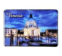 Imán de nevera con diseño de Venecia, Basílica Santa Maria della Salute Glossy resinado, de colección, 8 x 6 cm
