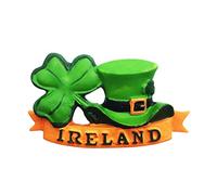 Imán de nevera de Irlanda 3D Regalo de recuerdo, resina hecha a mano Irlanda Imán de refrigerador Colección de decoración de hogar y cocina