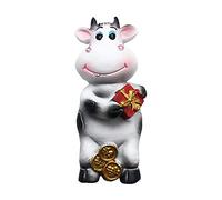 Imán de nevera de porcelana 3D con diseño de vaca de dibujos animados, regalo de recuerdo, hecho a mano, decoración para el hogar y la cocina, colección de imanes para refrigerador