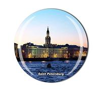 Imán de nevera de San Petersburgo Rusia para recuerdo turístico, colección de regalo, refrigerador de cristal magnético