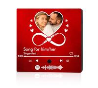 Imán de Nevera Personalizado con Foto,Regalo de San Valentín Imán de Nevera Personalizado con Placa de Spotify,Álbum magnético de Canciones para Pareja, Cumpleaños(Estilo3)