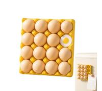 Imán De Neveras De Cartón De Huevos 3D | 16 Piezas Imanes De Neveras Desmontables para Huevos | Juego De Imanes Realistas para Nev-ERAS con Bandeja para Huevo para Guardar Fotos Y Notas